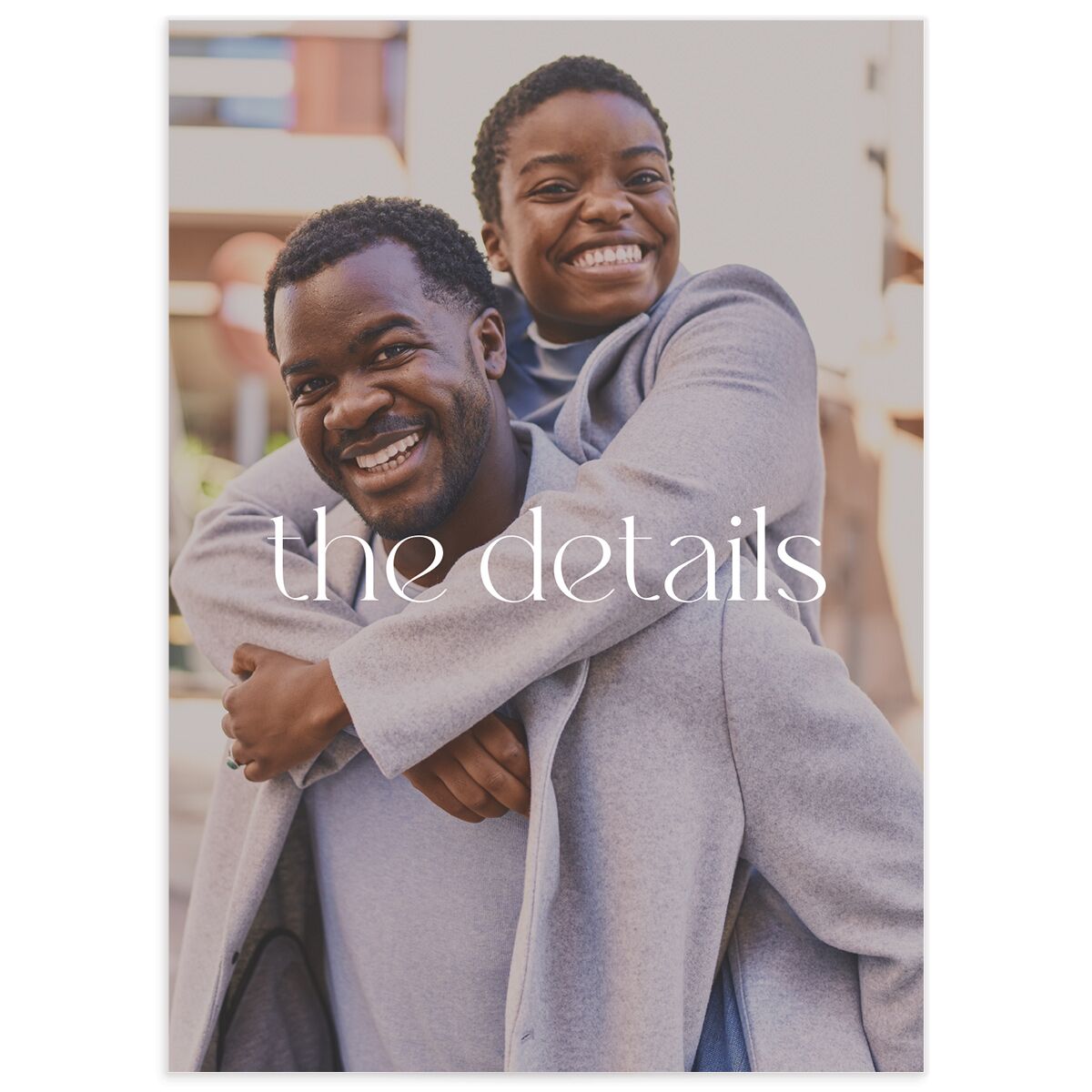 Striking Portrait Wedding Enclosure Cards