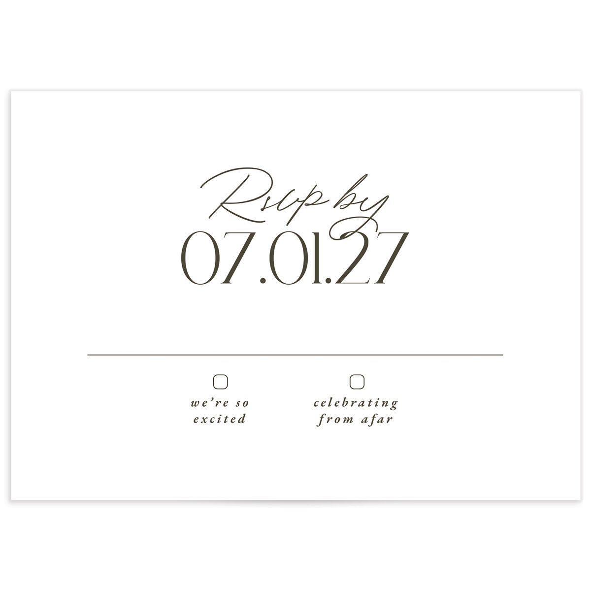 Striking Portrait Wedding Response Cards