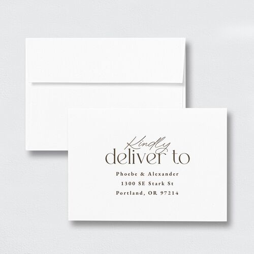 Striking Portrait Response Card Envelopes White Standard Bisque Return Address Signature