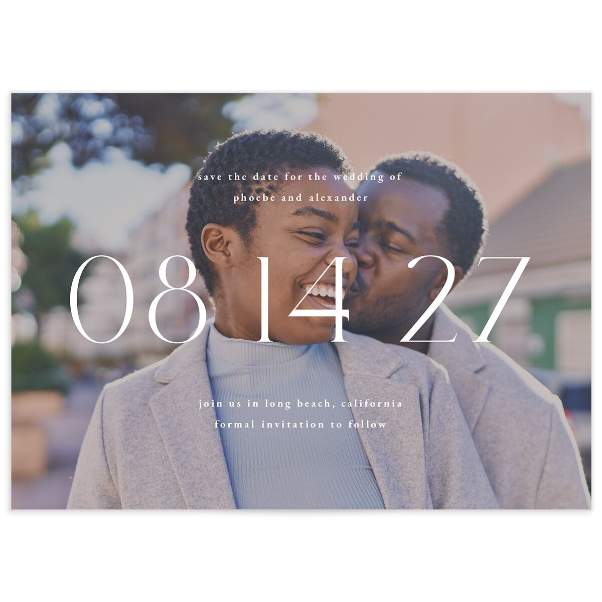 Striking Portrait Save the Date Cards