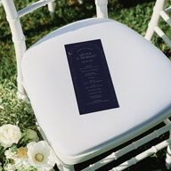 Celestial Arch Wedding Programs Gold Navy Signature