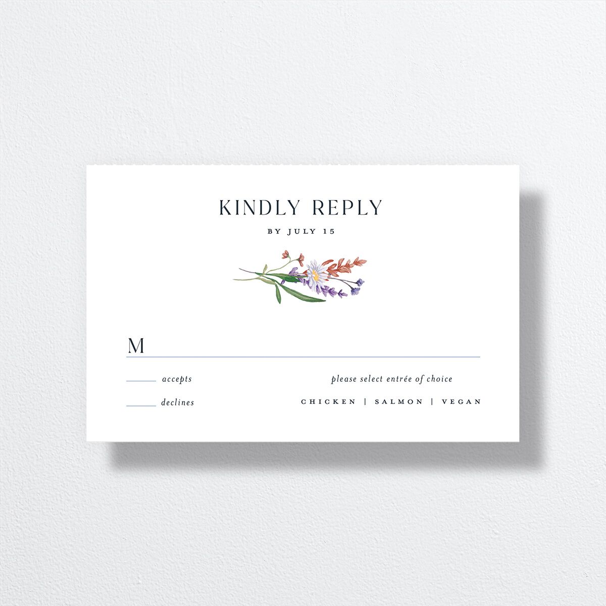 Mountain Wildflowers All-in-One Wedding Invitations — view 4