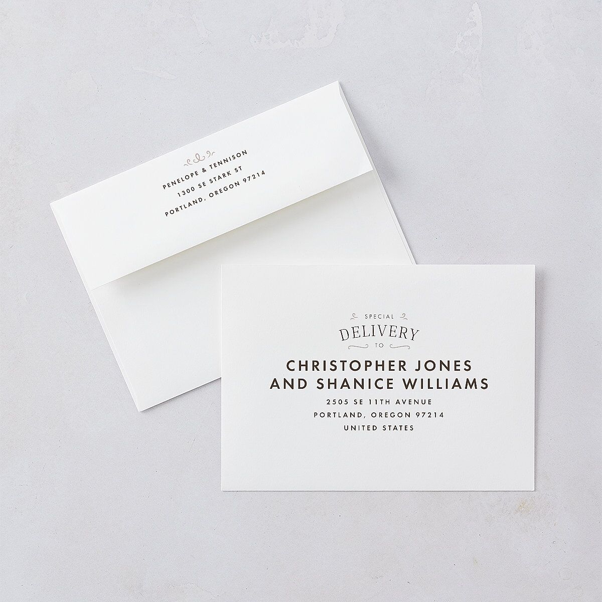 Cinematic Wedding Invitations Linen Signature Blank No Standard