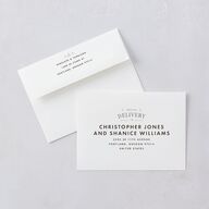 Cinematic Wedding Invitations Linen Signature Blank No Standard