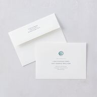 Classic Shell Wedding Invitations Gold Royal Blue Signature Blank No Standard