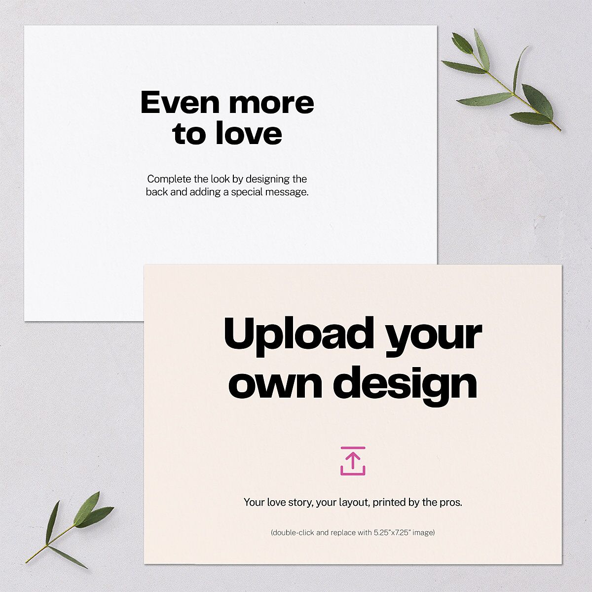 Upload Your Own Design Landscape Bridal Shower Invitations Pure White Signature Blank Standard