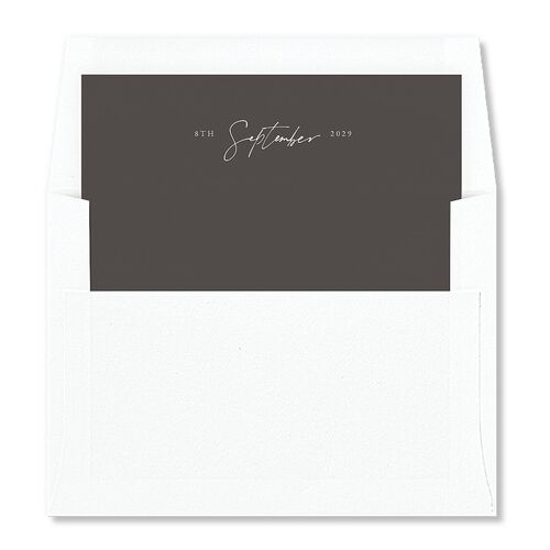 Simple Modern Photo QR Envelope Liners Midnight Standard