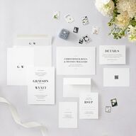 Country Club Wedding Invitations Pure White Signature Blank No