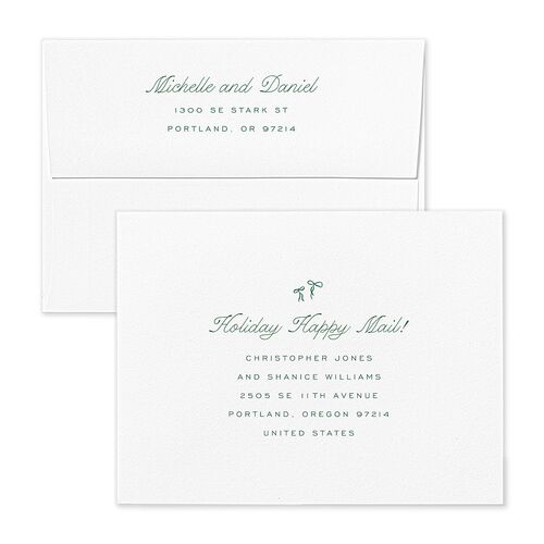 Whimsical Hand Drawn Photo Frames Thank You Card Envelopes White Eucalyptus Both Recipient and Return Addresses Signature Standard