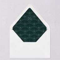 Gatsby Deco Arch Euro Envelope Liners Dark Emerald Luxe