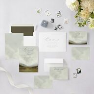 Western Valley Wedding Invitations Sage Signature Blank No Standard