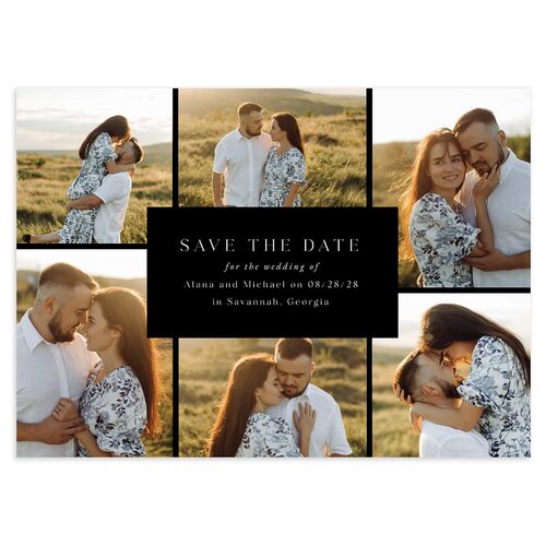 Landscape Gallery Save the Date Cards Midnight Signature smooth Blank No Standard