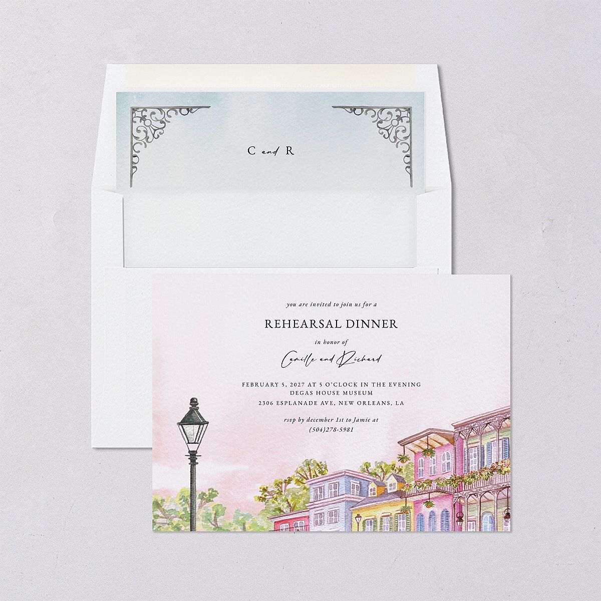 New Orleans Rehearsal Dinner Invitations — view 4