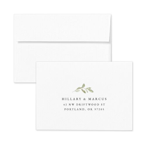 Delicate Lilac Wedding Response Card Standard Envelopes White Amethyst Return Address Signature Standard