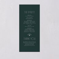 Gatsby Deco Arch Wedding Programs Dark Emerald Signature