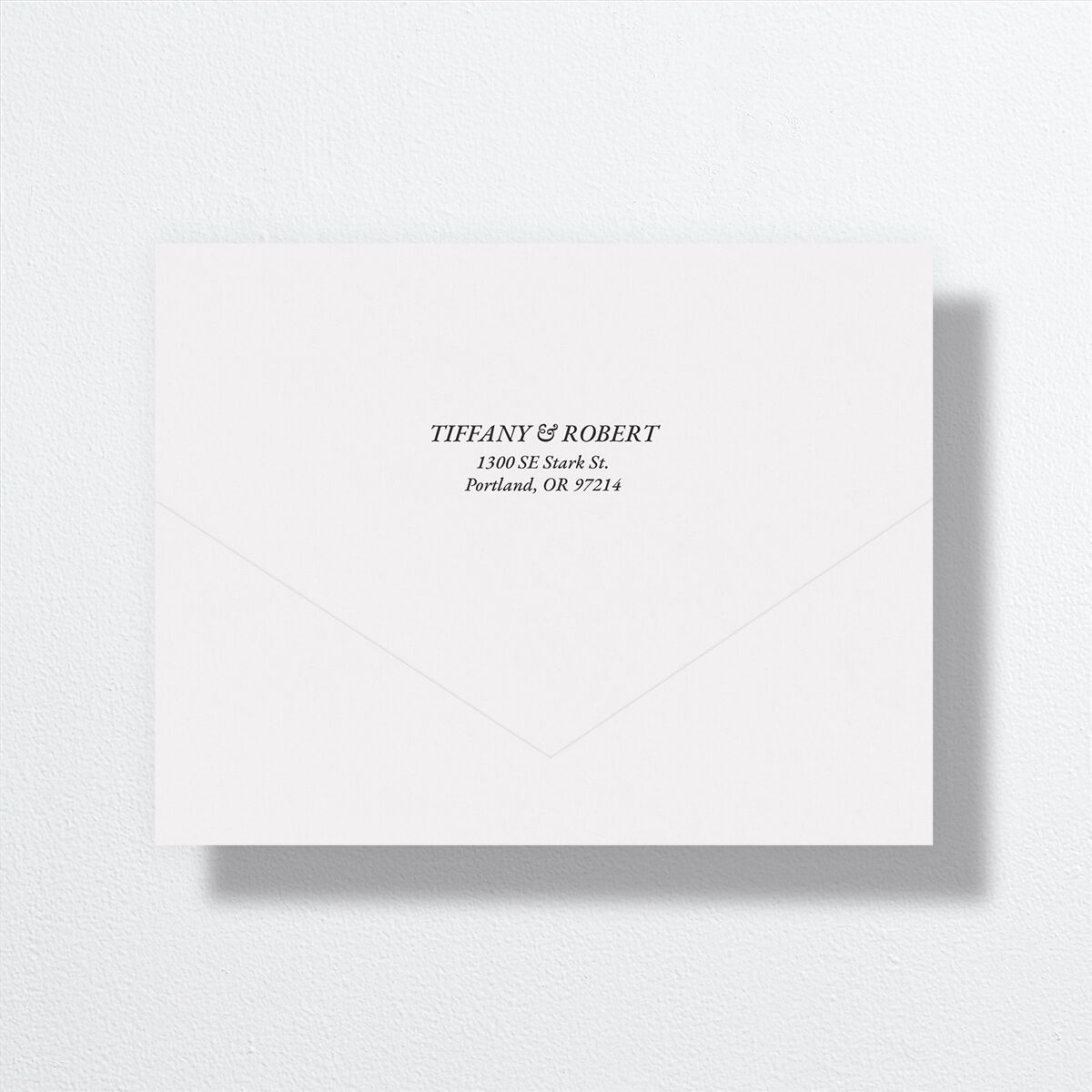 Newspaper All-in-One Wedding Invitations Pure White Signature Light Both Recipient and Return Addresses No