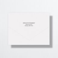 Newspaper All-in-One Wedding Invitations Pure White Signature Light Both Recipient and Return Addresses No