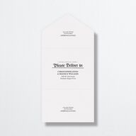 Newspaper All-in-One Wedding Invitations Pure White Signature Light Both Recipient and Return Addresses No