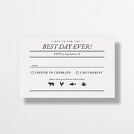 Newspaper All-in-One Wedding Invitations Pure White Signature Light Both Recipient and Return Addresses No