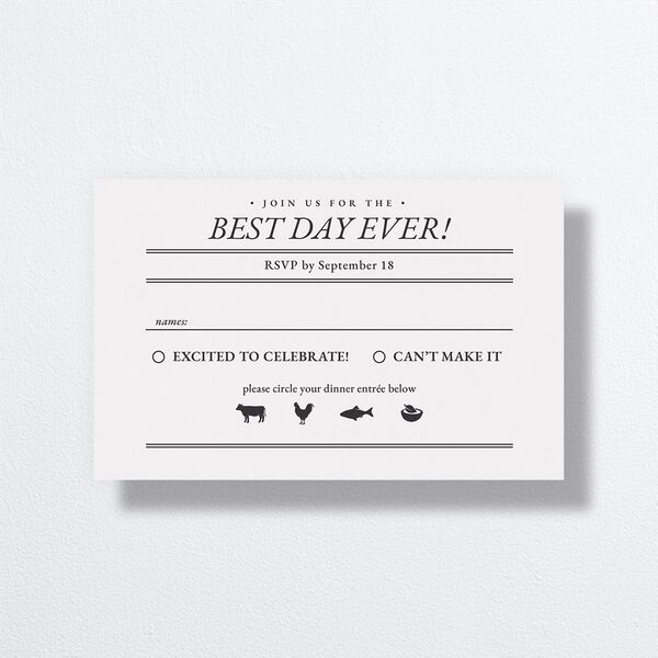 Newspaper All-in-One Wedding Invitations Pure White Signature Light Both Recipient and Return Addresses No
