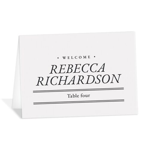 Newspaper Place Cards - White