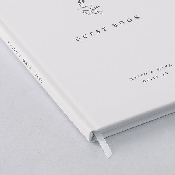 Shining Sprig Wedding Guest Book Mist