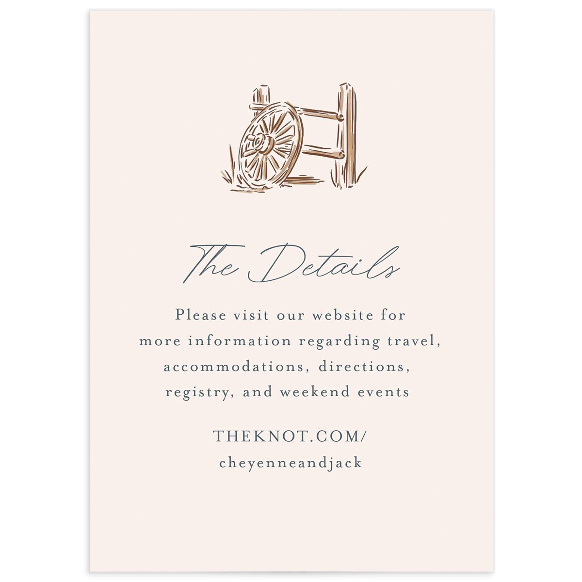 Western Wild Horses Wedding Enclosure Cards