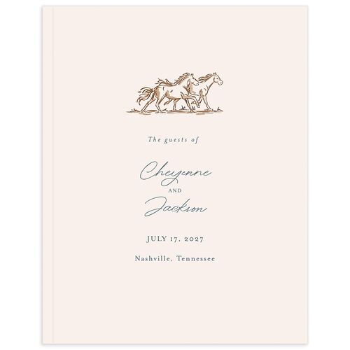 Western Wild Horses Guest Books - Brown