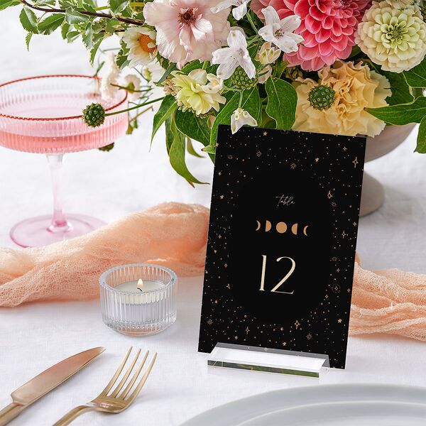 Celestial Galaxy Table Numbers Midnight Signature