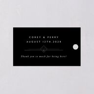 Diamond Deco Favor Gift Tags Silver Licorice Signature