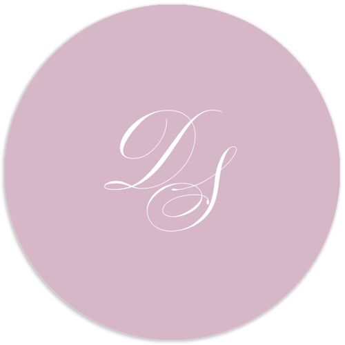 Formal Wisteria Garden Crest Wedding Stickers by Bridgerton Purple Haze Circle