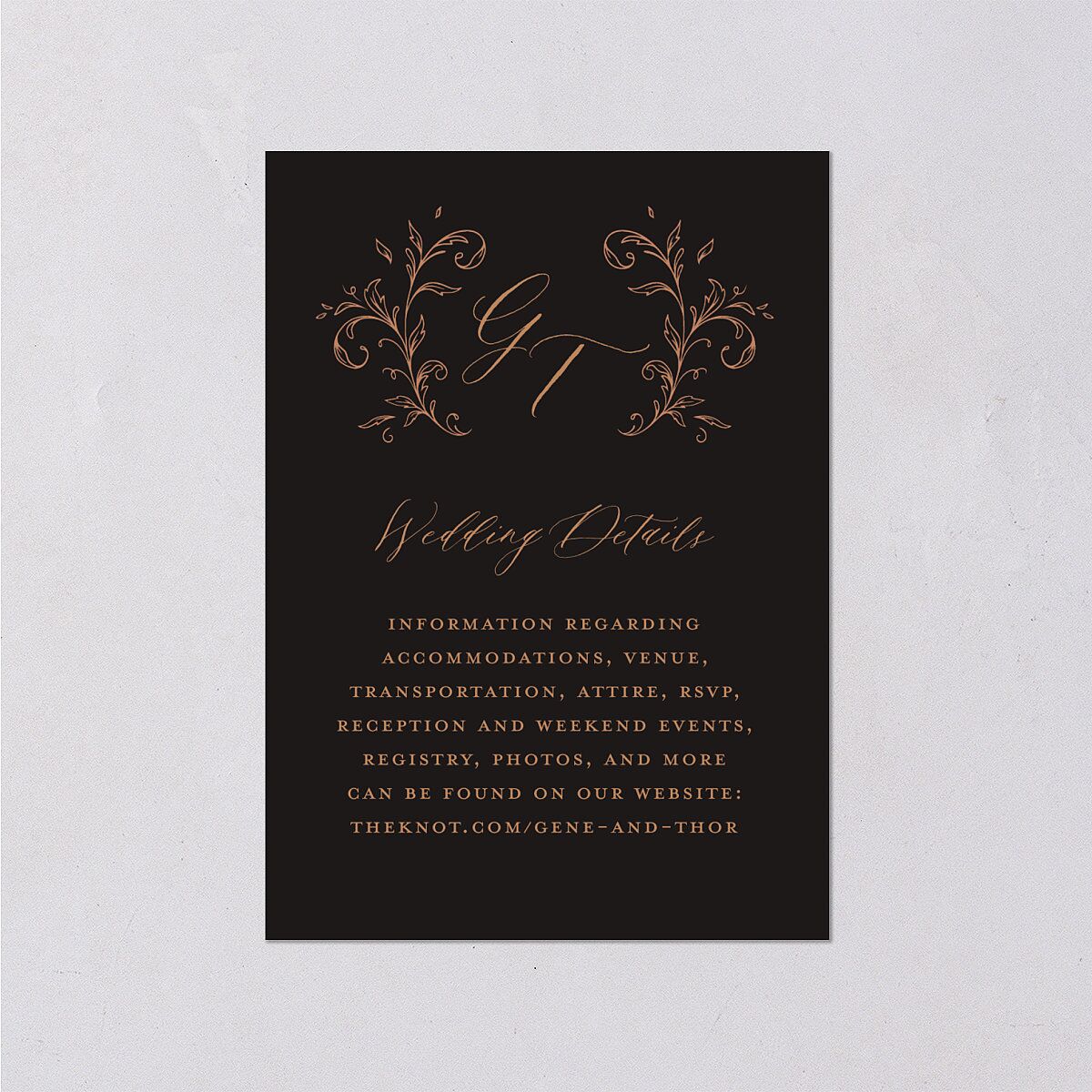 Dark Vintage Fantasy Wedding Enclosure Cards — view 1