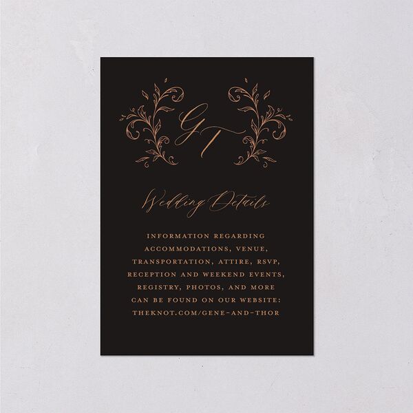 Dark Vintage Fantasy Wedding Enclosure Cards Midnight Signature