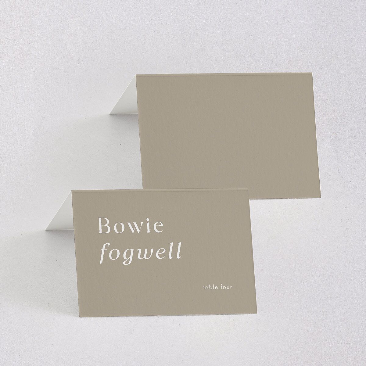 You and Me Place Cards Fawn Signature