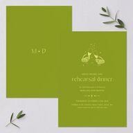 Til Death Do We Disco Rehearsal Dinner Invitations Pear Signature Blank Standard