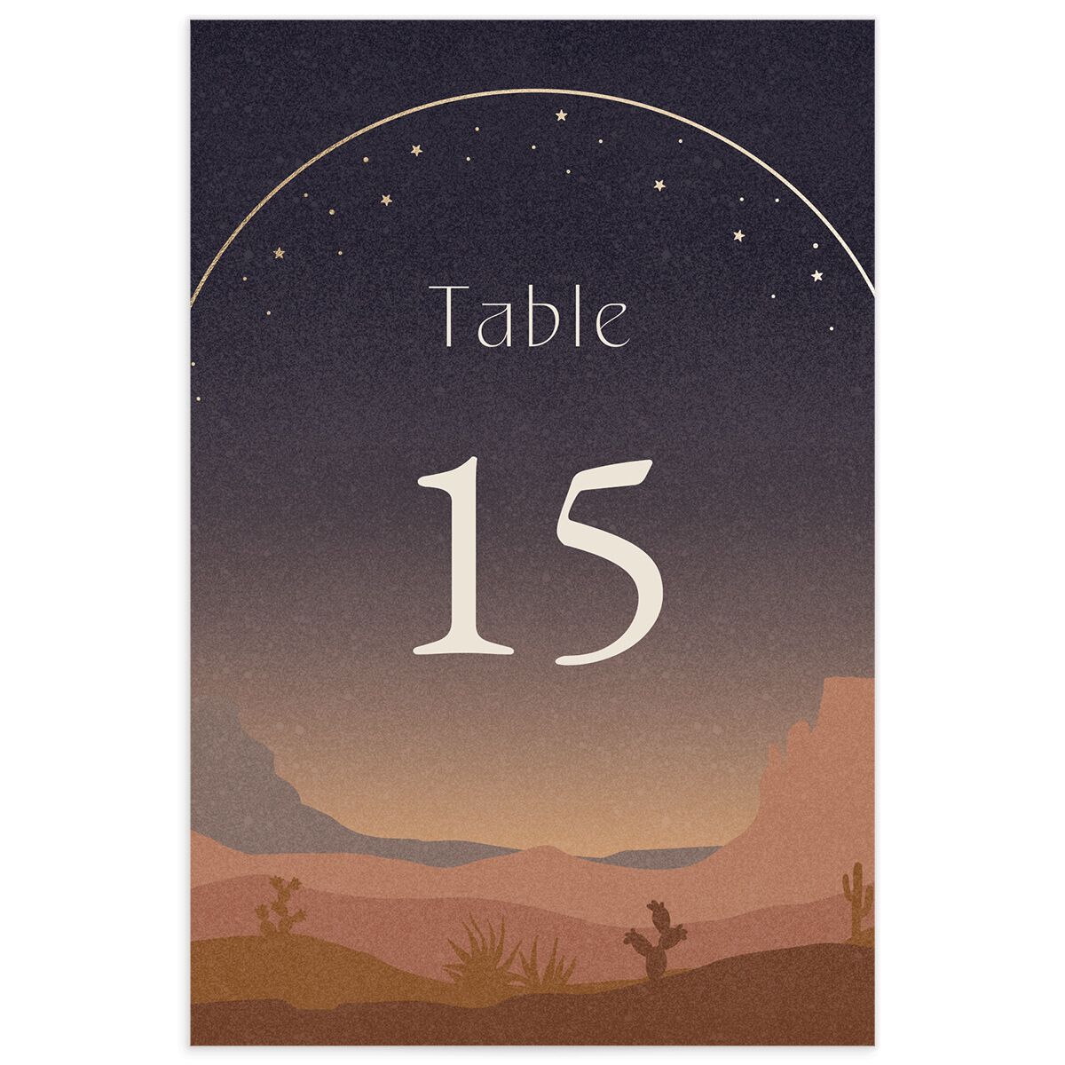 Desert Moon Table Numbers