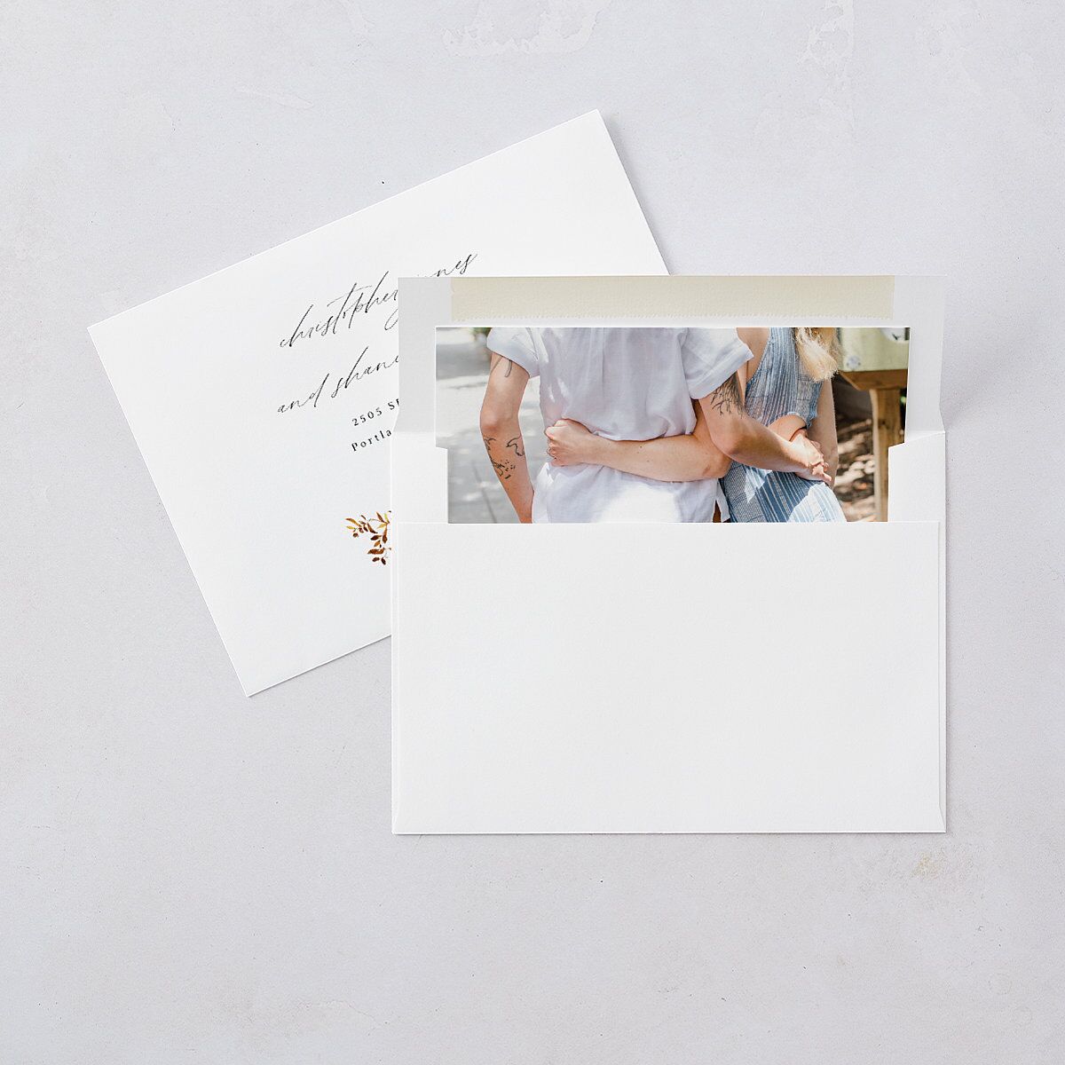 Simple Vine Wedding Invitations Terracotta Signature Blank No Standard