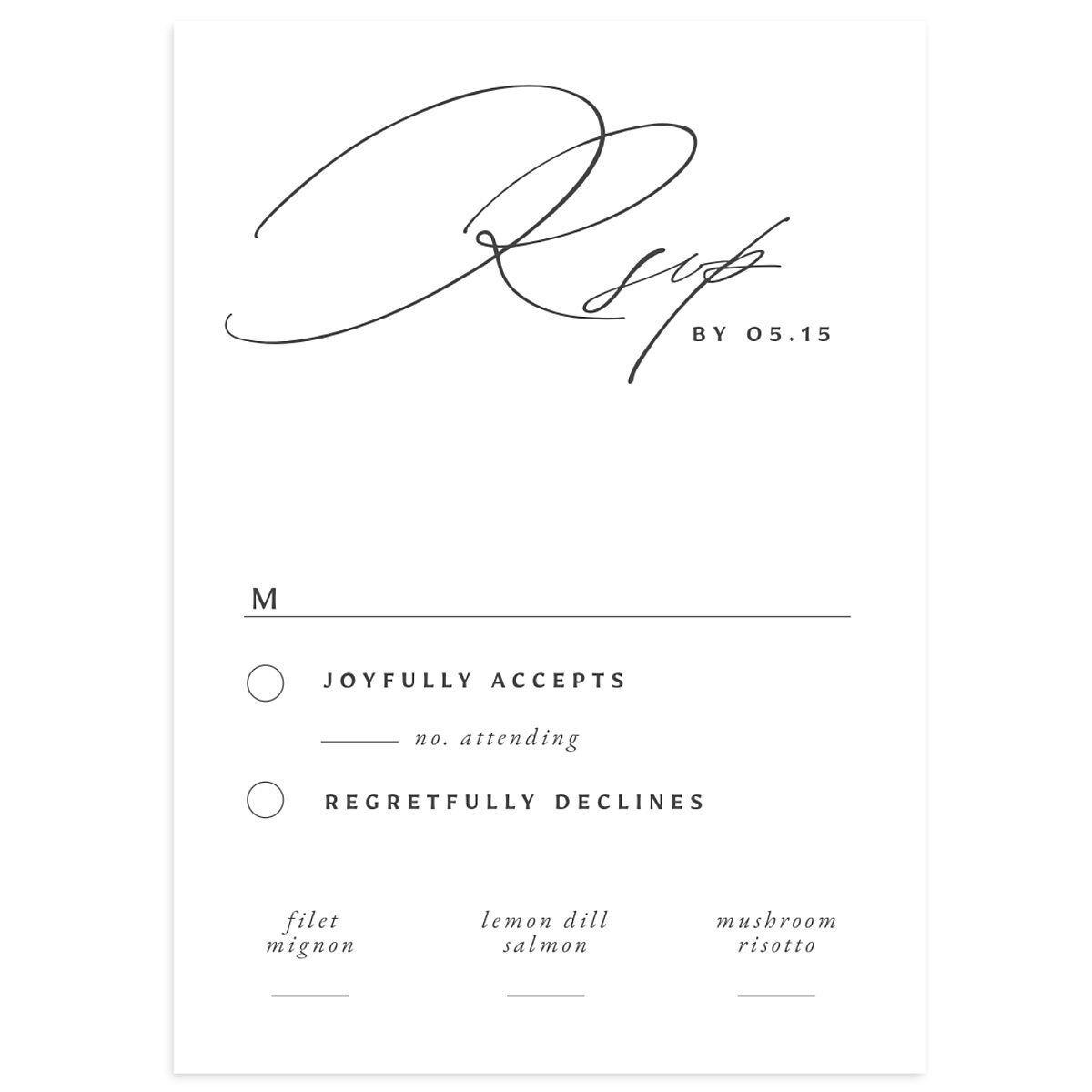 Simply Classic Wedding Response Cards