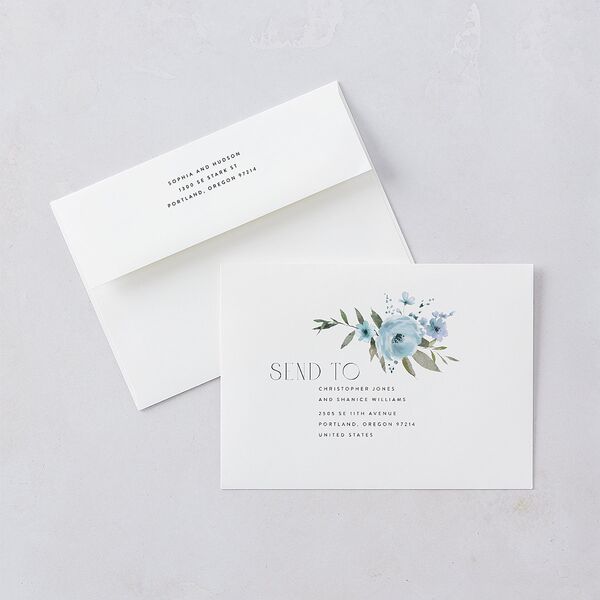 Beloved Union Save The Date Cards Ocean Signature smooth Blank No Standard