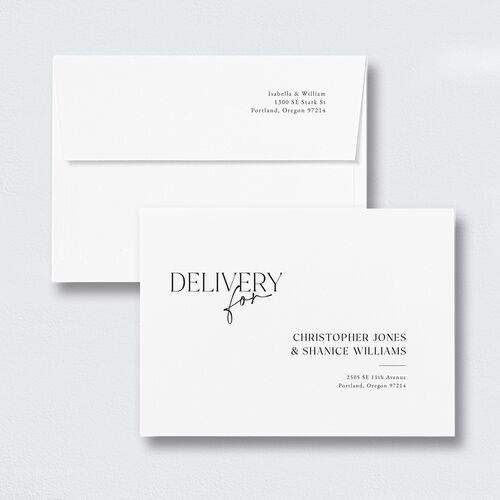 Nothing Fancy Bridal Shower Invitation Envelopes White Standard Pure White Both Recipient and Return Addresses