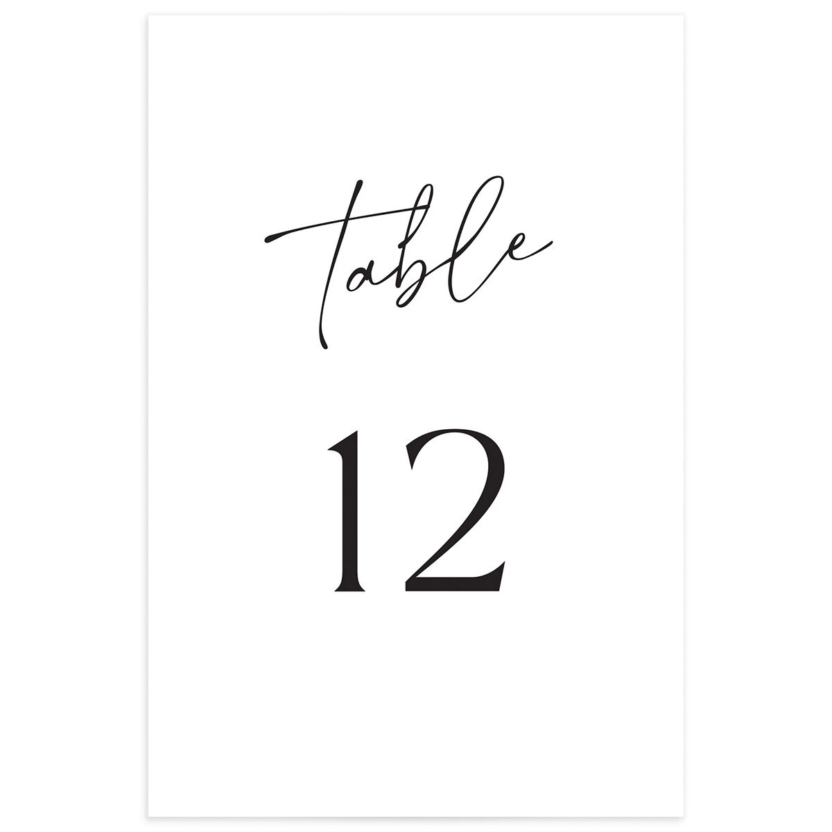 Nothing Fancy Table Numbers