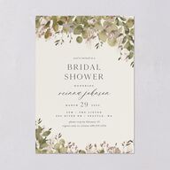 Eucalyptus Edges Bridal Shower Invitations Thyme Signature Blank Standard