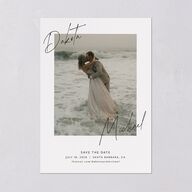 Signatures Save The Date Cards Off-White Signature smooth Blank No Standard