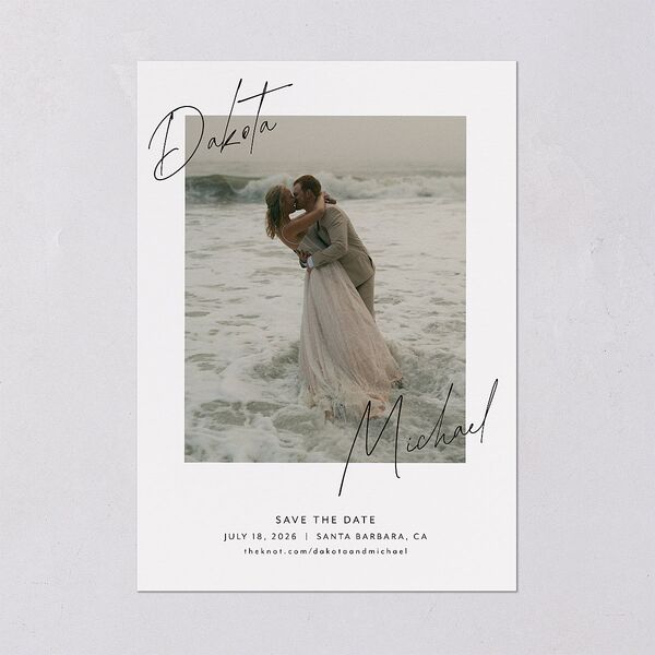 Signatures Save The Date Cards Off-White Signature smooth Blank No Standard