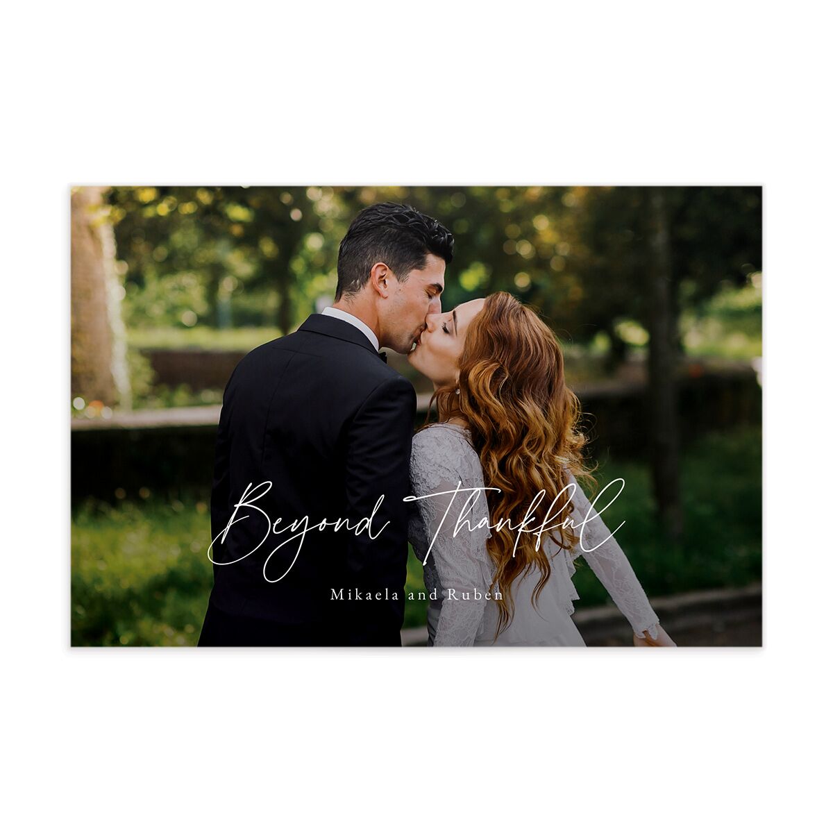Fairytale Woodgrain Slab Thank You Postcards