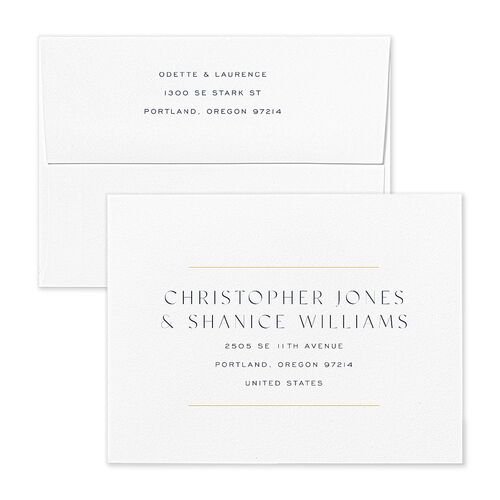 Surround Save the Date Magnet Envelopes White Moody Blue Both Recipient and Return Addresses Signature Standard