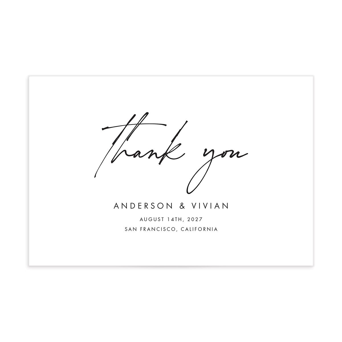 Simply Script Thank You Postcards