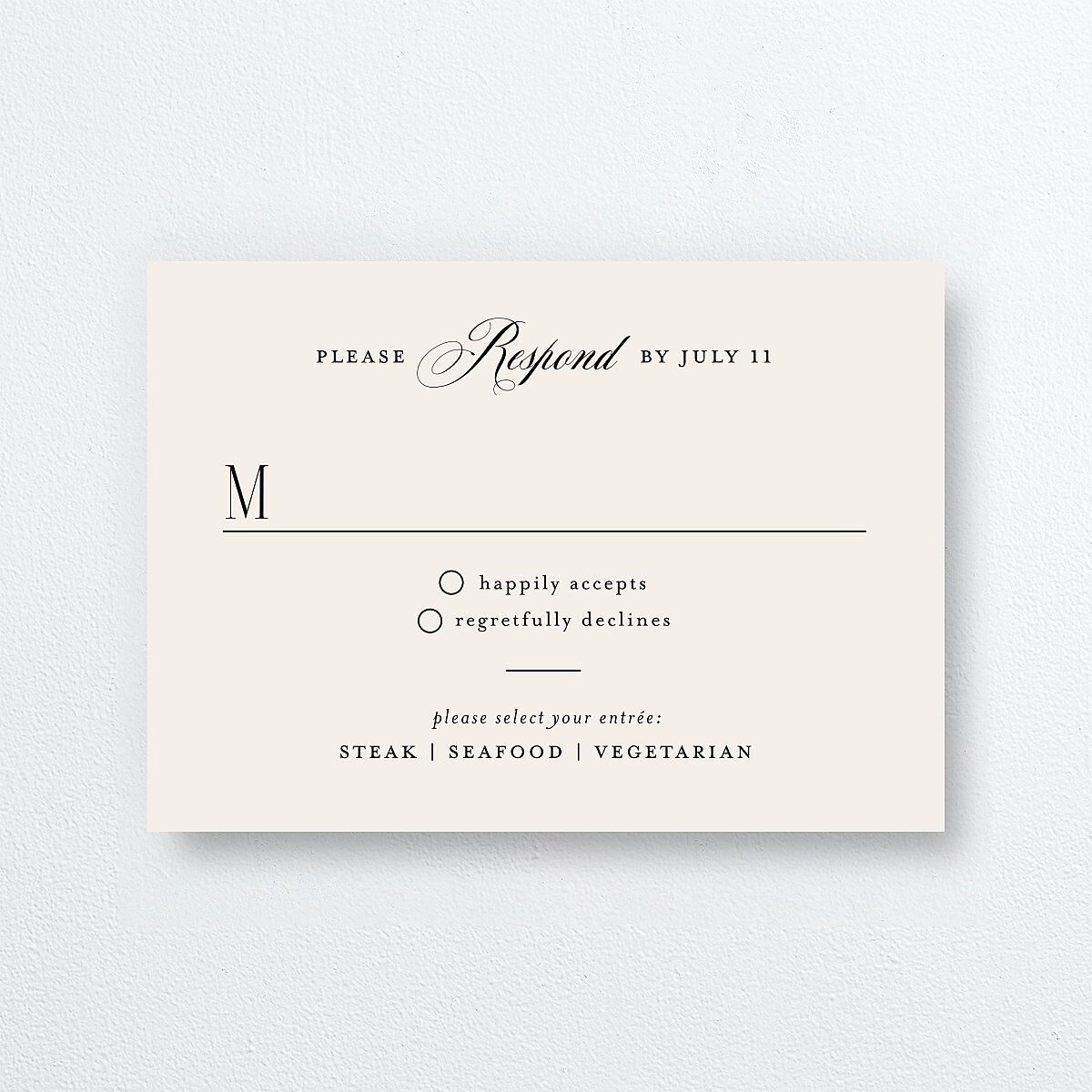 Cosmopolitan Wedding Response Cards — view 1
