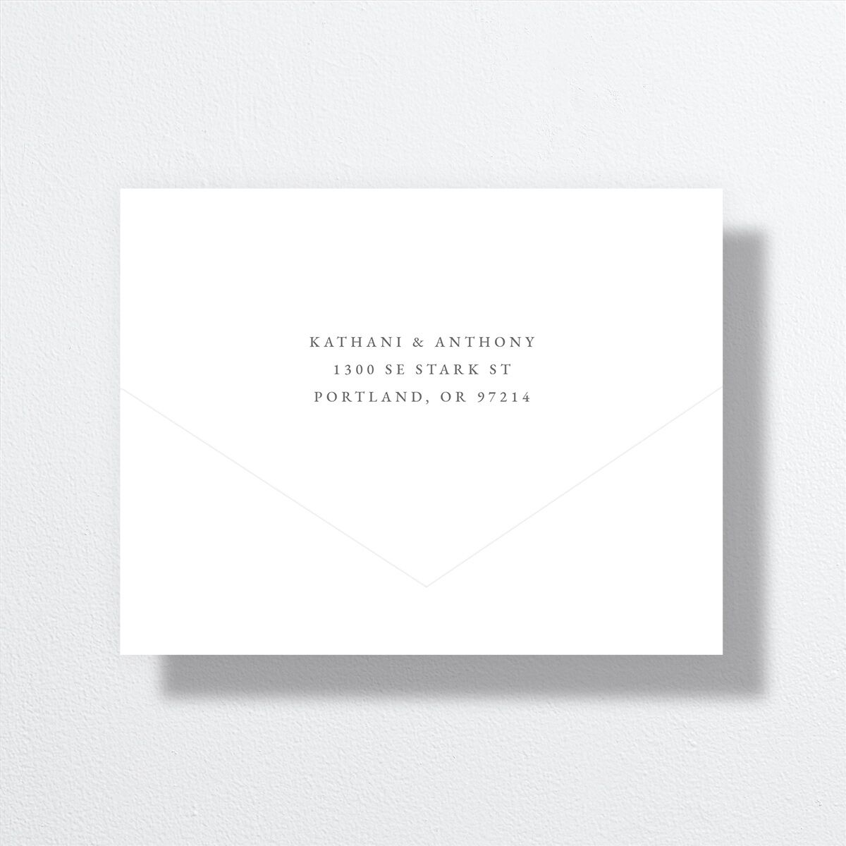 Glamorous Regency Garden All-in-One Wedding Invitations by Bridgerton Sage Signature Light Both Recipient and Return Addresses No