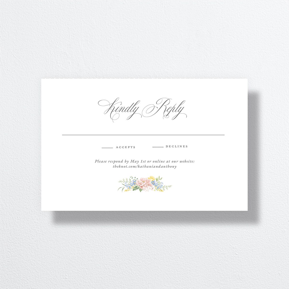 Glamorous Regency Garden All-in-One Wedding Invitations by Bridgerton Sage Signature Light Both Recipient and Return Addresses No